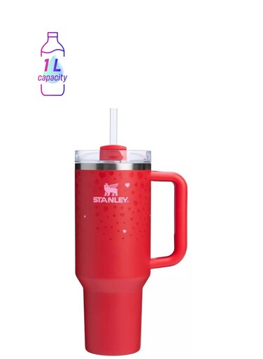 Valentine's Day Limited Quencher H2.0 FlowState Stainless Steel Vacuum Insulated Tumbler with Lid and Straw for Water, Iced Tea or Coffee, Smoothie and More, 40 oz