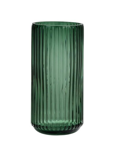TIMEFOTO Flower Vase 7.5 inch Green Thickened Glass Vase for Bookshelf,Dinner Table,Indoor Office Desktop,Meeting Room,Bathroom,Countertop,Home Christmas Day Decoration