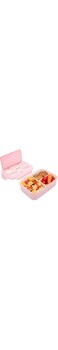 AMERTEER Airtight Meal Prep Container Set of 3 Compartments &amp; Cutlery with Locking Lids, Plastic Food Storage Container, Kitchen Organizer Box, BPA Free &amp; Microwave Dishwasher Safe