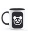 White Panda Face Printed Ceramic Mug Black/White