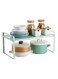 Expandable Countertop Organizer Shelf, Cupboard Stand Kitchen Spice Rack,Cabinet Pantry Shelf, Organization and Storage For Kitchen Bathroom (GREEN)