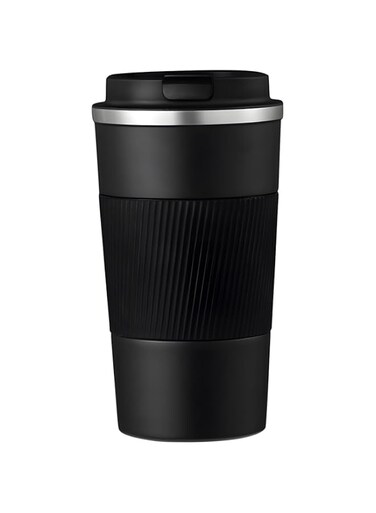 X spring Travel Coffee Mug, 510ml Double Walled Stainless Steel Insulated Vacuum Coffee Tumbler, Portable Coffee Thermos with Leakproof Flip,Reusable Coffee Cup That People Can Drink Hot and Cold