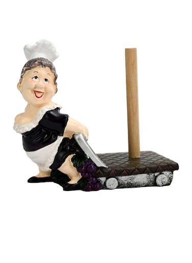 Girl Figurine Paper Towel Holder, Maid Style Paper Towel Holder, Maid Decor Resin Crafts Paper Towel Stand Display for Countertop Kitchen, Cafe Restaurant Cake Shop Dessert Shop