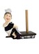 Girl Figurine Paper Towel Holder, Maid Style Paper Towel Holder, Maid Decor Resin Crafts Paper Towel Stand Display for Countertop Kitchen, Cafe Restaurant Cake Shop Dessert Shop