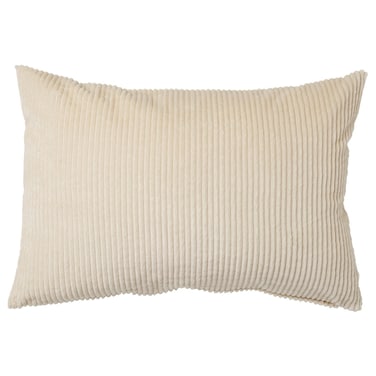 Corduroy Cotton Cushion Cover, Light Beige, 40x58 cm