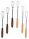 Steel Mini Whisk 6 Pcs, Small Wire Whisks Set with Wooden Handle, Kitchen Egg Beater Mini Hand Mixer for Cooking