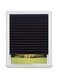ROYAL POLAR Temporary Blinds Cordless Blackout Pleated Fabric Shade Easy to Cut and Install, Pleated Window Paper with 2 Clips (90 * 150cm, Black)