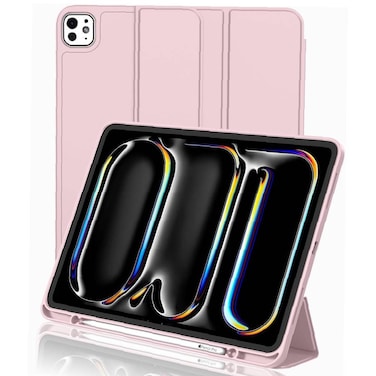 TRON Case For iPad Pro 13 Inch Case 2024 (M4/7th Gen), iPad M4 13 Case Smart Folio iPad Pro 13 Case, Slim Stand Hard Shell Back 13-inch 2024 iPad Pro Case For A2925 A2926 A3007 - Pink