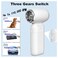 Portable Handheld Turbo Fan with 100 Speed Settings, 110000 RPM High-Velocity Blower, ABS Plastic White