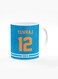 Designer Printed Coffee Mug with Heavy Duty Handle 11oz Ceramic Personalised Gift Mugs Cup [Microwave Safe &amp; Dishwasher Proof ] - Cricket Player - Yuvraj Singh, Jersey Number - 12