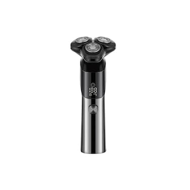 Electric Shaver for Men, IPX6 Waterproof, 3-Head Rotary Design with Optional Cleaning Brush, Black