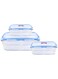 FEELINGS 3-Piece 400Ml,640Ml, 1040Ml Glass Meal Containers Glass Storage Clear Lid, Glass Food Storage Containers, Glass Containers for Kitchen Storage &amp; Lunch Organizer