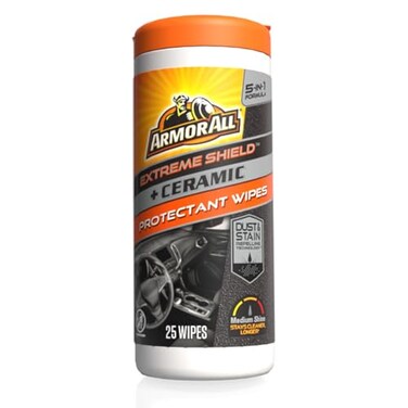 Armor All Extreme Shield Protectant Wipes By, Interior Car Cleaning Wipes With Uv Protection Against Cracking And Fading, 25 Count