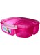 Sistema 40920-3 Lunch Triple Split Lunch Box with Yoghurt Pot -2 L, Pink, 24.5 x 9.2 x 20 cm