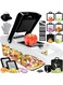AMROAH 25 in 1 Vegetable Chopper 12 Blades Multifunction, Kitchen Veggie Cutter Food Chopper with Container Slicer Grater Spiralizer for Onion Potato Carrot Egg Cucumber Tomato Garlic