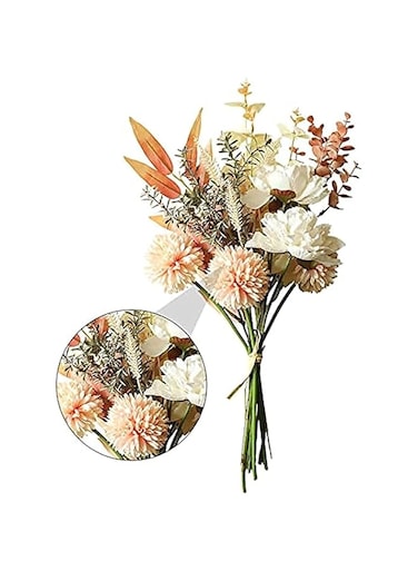 ELECDON Artificial Flowers Silk Dandelion Faux Bouquet Flowers Wedding Bouquet Centerpieces Flower Arrangements Decorations