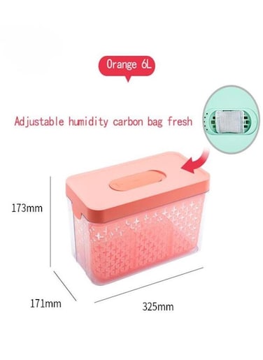 Orange 6-liter refrigerator fruit and vegetable preservation box