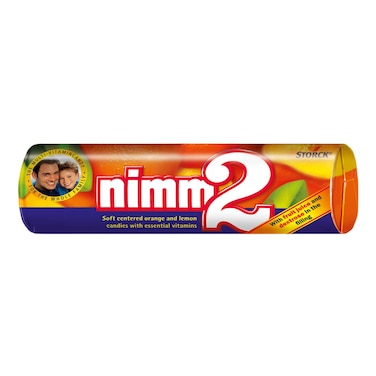 Storck Nimm2 Orange and Lemon Flavoured Hard Candy Stick, 50g