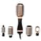 4-in-1 Professional Hair Styler Hot Air Brush Kit - 1200W Ionic Blow Dryer &amp; Volumizer - Gold/Black


