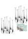 Marbrasse Retractable Cup Drying Rack, Drinking Glass and Sports Bottle Drainer Stand, Plastic Bag Dryer with Non-Slip Bottom for Kitchen Countertop, 2p