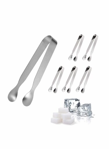 Mini Serving Tongs, Metal Cooking Tongs Small Utensils Catering, Kitchen Food-Grade Premium 304 Stainless Steel For Kids With Sawtooth Tea Party, Coffee