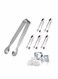 Mini Serving Tongs, Metal Cooking Tongs Small Utensils Catering, Kitchen Food-Grade Premium 304 Stainless Steel For Kids With Sawtooth Tea Party, Coffee