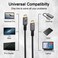 Vcom USB4 Cable for Thunderbolt 4 2m, 20Gbps with 240W Charging and 8K@30Hz 5K@60Hz or Dual 4K Video,Compatible with Thunderbolt 3/4 Cable and USB-C,for MacBooks,Hub, Docking, and More