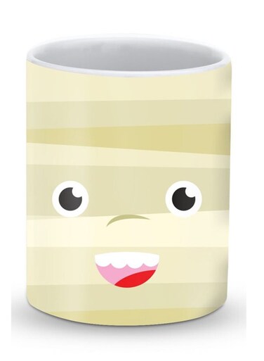 Premium Cute Mummy Designer Mug Beige/White