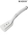 Egg Spatula Flipper Silicone 2 in 1 Grip and Flip Spatula Fish Spatula BBQ Steak Tongs Crepe French Toast Spatula Non-stick Food Tongs BBQ Kitchen Cooking Tools (Cream White)