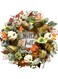 Bibelot Hello Fall Wreath 22&rsquo;&rsquo; Autumn Front Door Wreath, Harvest Wreath with Various Pumpkin Cluster of Berries Maple Leaves Pine Cones for Outside Indoor Wall Thanksgiving Fall Autumn Decor