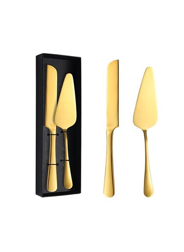 Serving Set Wedding Cake Knife and Server Set Cake Cutting Utensils Stainless Steel Cake Cutter Serrated Cake Knife Professional Dessert Server for Cake Cheese Pie Pizza