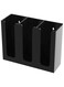 Acrylic Coffee Cup and Lid Storage Organizer Holder, 3 Compartments, Black