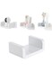 Khazna Adhesive Floating Shelf Wall Shelf Non-Drilling, Monitor Shelf for Security Cameras, U Shaped Organizer Display Picture Shelf, Ledge Shelf for Office/Home Decor/Kitchen/Bathroom Storage(Small)