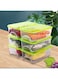Premify 6pcs Food Storage Containers with Lids, 3L Plastic Airtight Stackable Leakproof Freezer Fridge Storage Containers for Kitchen, Refrigerator Organization Box