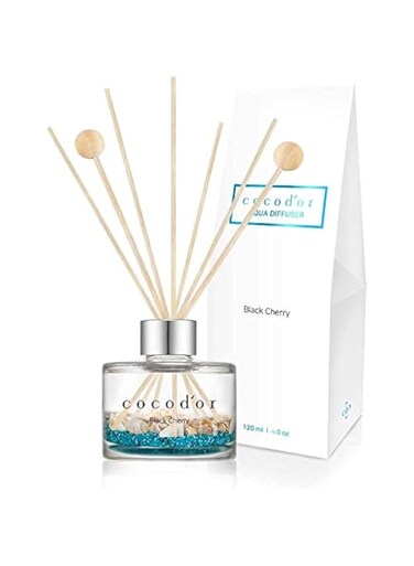 Cocod'or Aqua Reed Diffuser Black Cherry 120ml. Reed Diffuser Set Home Decor &amp; Office Decor Fragrance and Gifts
