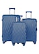 Swirl Series 3 Pcs ABS Luggage Trolley Set - Ocean Blue