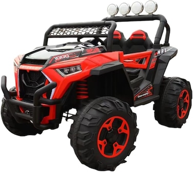 Lovely Baby Powered Riding Jeep LB 918L, Ride-On Manuel Car for Kids, &amp; MP3 Player,with Suspension - Red