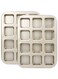 Pan 2 Pack, Mini Square Muffin Pan Nonstick 12 Cavity Cupcake Pan, Individual Brownie Mold Carbon Steel Baking Tray for Oven