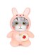 SYOSI Adorable Cat Stuffed Animal Dressed in Penguin Costume Soft Cuddly Toys for Boys and Girls Birthday Gifts (Pink)