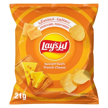 ليز رقائق البطاطس بالجبن الفرنسي ، 21 غرام