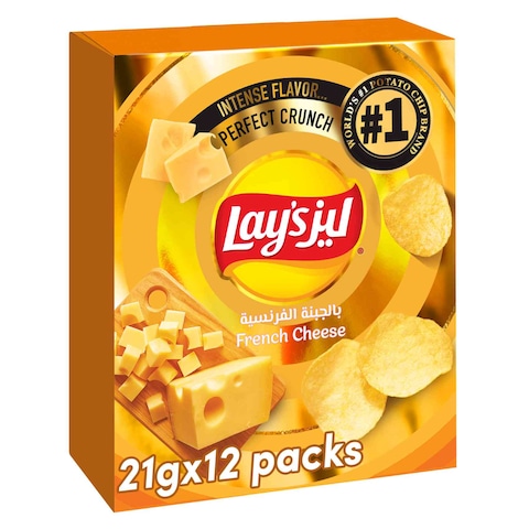 Lay&#39;s French Cheese Potato Chips 21g Pack of 12