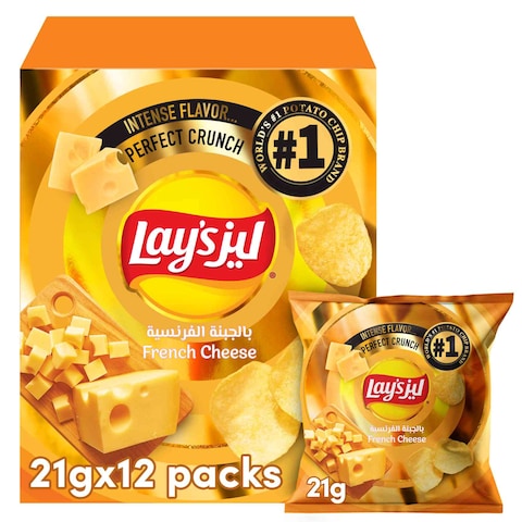 Lay&#39;s French Cheese Potato Chips 21g Pack of 12
