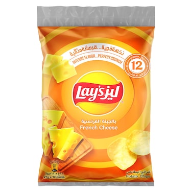 Lay's French Cheese Potato Chips 21g Pack of 12