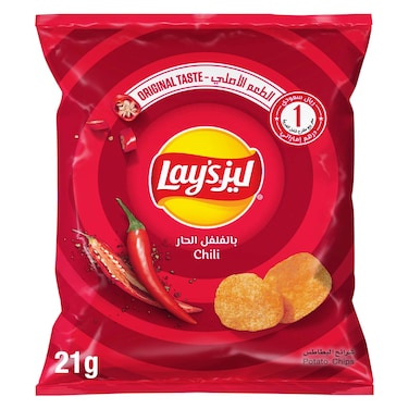 ليز رقائق البطاطس بالفلفل الحار ، 21 غرام