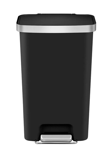 HANA SERIES   Brushed Matte Finish   Soft-Closing   Fingerprint-Resistant   Pedal Trash &amp; Garbage Bin   Versatile For Homes &amp; Communal Areas   45 Liters   Black