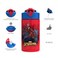 Zak Designs Marvel Kids Spout Cover And Built-In Carrying Loop Made Of Plastic, Leak-Proof Water Bottle Design (16 Oz, Bpa-Free, Spider-Man)