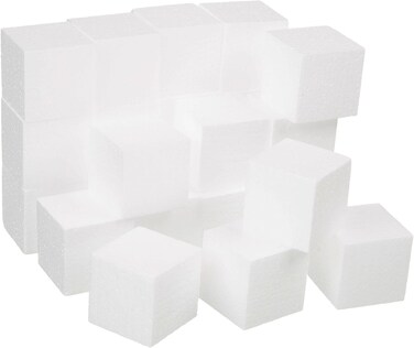 Craft Foam Cube Set (12 Pack) &ndash; 3&times;3&times;3 Inches (8&times;8&times;8 cm) Square Polystyrene Foam Blocks for Sculpture, Modelling, DIY Arts &amp; Crafts, School Projects, Decorations