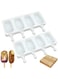Molds (Set of 2), Large Silicone Ice Pop Molds 4 Cavities Oval Homemade Cake Popsicle Maker with 50 Wooden Sticks for DIY Ice Cream Bar