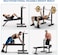 Weight Bench with Rack - Adjustable Strength Training Bench Press with Barbell Holder