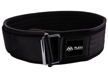 Quick Lock Weightlifting Belt - Adjustable Back Support with Metal Buckle